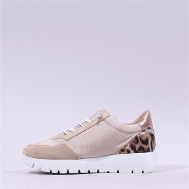 Wonders Odisei Bungee Lace Nylon Trainer - Beige Copper
